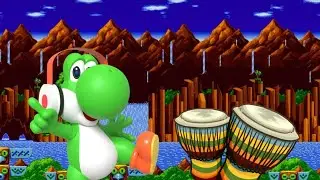 Adding Yoshi drums to Green Hill Zone Act 2 - Sonic Mania