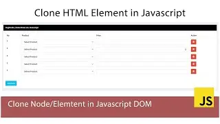 How to Clone / Duplicate rows in JavaScript