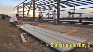 prefabricated steel structure warehouse workshop construction video
