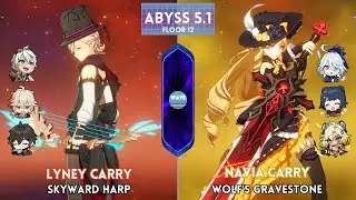 C0 Lyney Carry & C0 Navia Carry | Spiral Abyss 5.1 - Genshin Impact