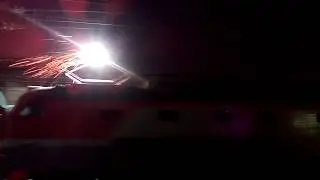 Искрение токоприемника электровоза ЧС7