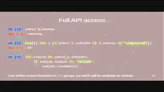 Ganga: an interface to the LHC computing grid