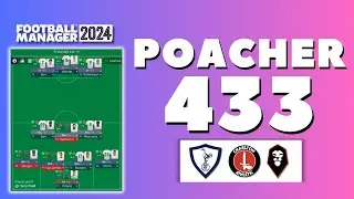 Poacher 433 FM24 tactic - FM DNA Tactic League - Football Manager 2024