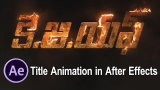 KGF Movie Title Animation in After Effects | Title Animation Tutorial in After Effects