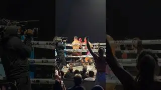 Watching my husbands boxing fight front row ❤️🥊