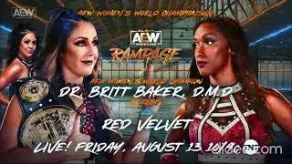 AEW Rampage 2021 AEW Women's World Championship Britt Baker vs Red Velvet OFFICIAL Match Card