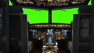 Rough Flight Cockpit Scene with Green Screen 4K