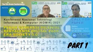 Peran Generasi Milenial Bertalenta Digital Pada Era Society 5.0 | #Part1 | KOMIK-2021