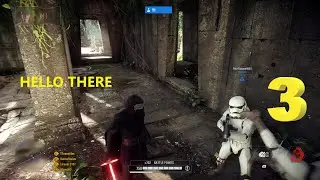 Star Wars Battlefront 2 - The Senate and Kylo Ren storm Yavin 4 - Galactic Assault #3 (4K 60FPS)
