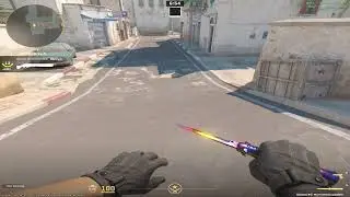 Stiletto Knife Marble Fade FN