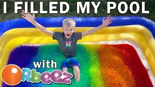 Filled My Pool with 10  MILLION Orbeez in Rainbow Order!!