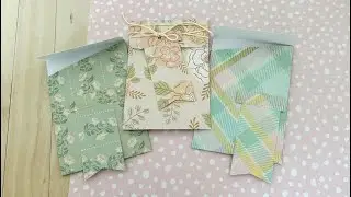 💌 6x6 Paper - DIY Coin Envelope with Angle Shape Opening - Flip Up Pocket Folder Project IDEA