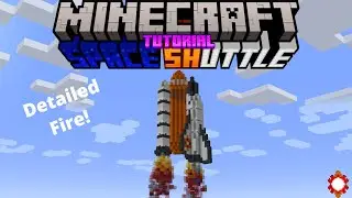 Minecraft How to Build a Space Shuttle / Rocket Ship -Tutorial-