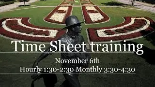 Time Sheet Training (hourly)