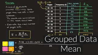 Grouped Discrete Data : How to Estimate the Mean with midpoints, mid-values, and frequency table.