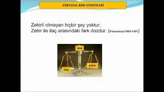 Kimyasal Risk Etmenleri