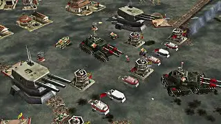 China Nuke 1 vs 5 Hard USA Air Force - C&C Generals Apocalyptic