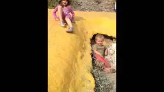 A mountain slide rock