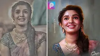 PicsArt Digital oil paint effect Photo editing tutorial || PicsArt hair style photo editing new