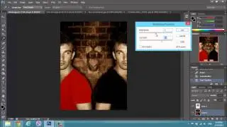 How to stick a real lion to a wall and create fake tattoo. Photoshop Cs6