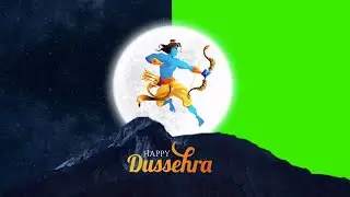 Happy Dussehra Motion Banner, Whatsapp status include HD 1920x1080 green screen