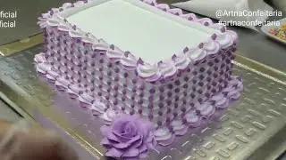 Confeitando com chantilly. (Lateral fácil e econômica) Lindo resultado final