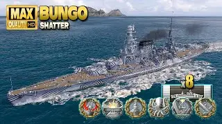 Battleship Bungo: MVP on map Shatter - World of Warships