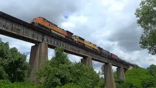CSX Ethanol Train K442-01 with UP SD90MAC and BNSF H2 Dash-9 Leader in Cartersville, GA | July 2018