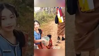 Người Dân Lào thật cung kính khi Sư Minh Tuệ cùng Đoàn vào làng khất thực