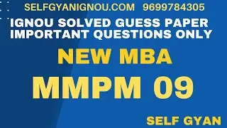 Secrets of the MMPM 09 IGNOU MBA IMPORTANT QUESTIONS Program