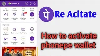 How to activate phonepe wallet | Phonepellet activate kaise kare | Activate phonepewllet
