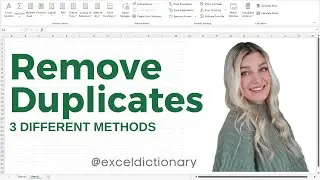 Remove Duplicate Values in Excel (3 METHODS)