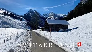 🇨🇭 Driving in Switzerland : Dimtigtal to Oey - WINTER Roads