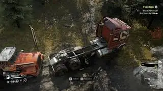 Snowrunner | Fix upper task | Location of White Western Star | 1080p60 gameplay. (Gone wrong!)