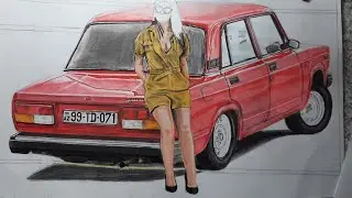 VAZ 2107. NECE ÇEKİLİR. LADA 2107 ŞƏHƏR XULİQANLARI. MARAQLI ANLAR. HOW TO DRAW. ÇƏKMƏK. RUBIN07