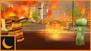 Burger Man saves the city (Roblox Moon Animation) @raxdflipnote