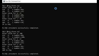 PL/SQL program to find the biggest of three numbers 