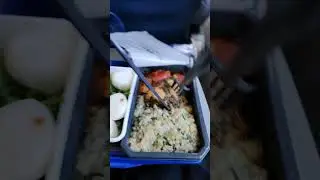 Pesto Chicken w/ Mushroom Risotto at  35 000 feet about ground #travel