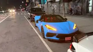 Pulling up in the hood in a corvette c8  Bronx ny