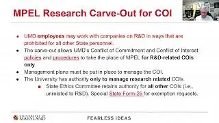 Navigating Conflicts of Interest at UMD: Keeping Your Research Above Question & Your Career on Track