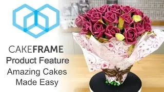 Using The Cake Frame To Construct A 3D Bouquet Of Flowers Cake