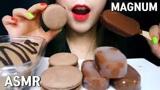 ASMR CHOCO ICE CREAM (Magnum, Tico), MACARON, TIRAMISU MUKBANG 초코아이스크림, 마카롱, 티라미수 먹방~ チョコアイスクリーム