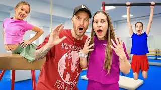 FIRST TIME GYMNASTICS TRICKS with OLYMPIC NINJA KIDS 🤯