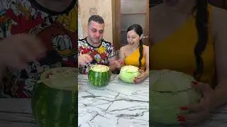 OMG Watermelon vs cabbage!🍉 