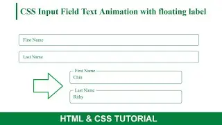 KH Publishing. HTML CSS Input Field Text Animation with floating label | Input Floating Label