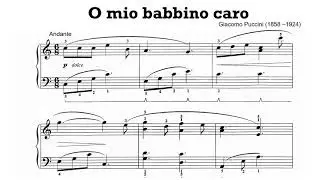 O mio babbino caro  - Giacomo Puccini Piano sheet