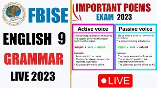 English  9 Grammar Section | Live 1