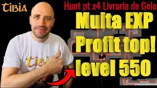 Tibia hunt pt x4 lvl 550 - Livraria de Gelo 100% explicada!