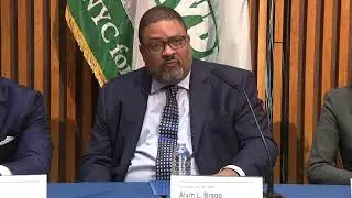 Mayor Eric Adams Makes Public Safety-Related Announcement With NYPD Commissioner Caban