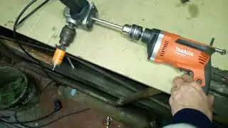 Угловой редуктор из старой болгарки для дрели.